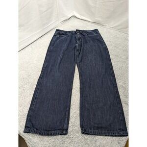 Rocawear Jeans Mens 38X31 Blue Denim Baggy Relaxed Dark Wash Y2K Retro Hip-Hop